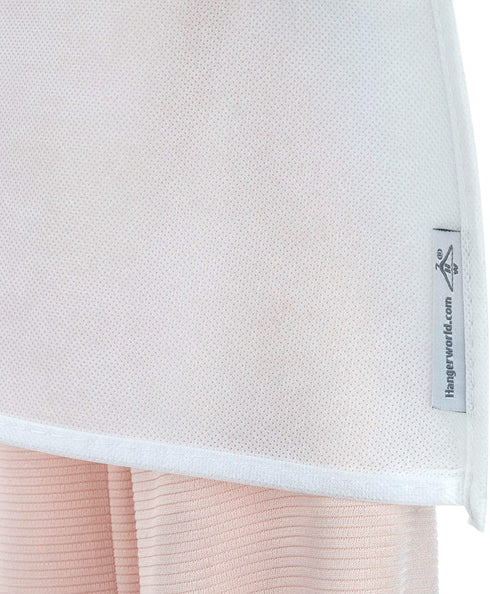 HANGERWORLD Breathable Shoulder Covers Clothes Dust Protectors for Closet Storage (10 Pack, White)