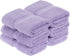 SUPERIOR Solid Egyptian Cotton 6-Piece Face Towel Set, Purple, 900GSM FACE PR
