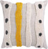VANNCIO Boho Tufted Throw Pillow Cover with Handwoven Stripes, Linen Cotton Simple Decorative Cushion Case for Couch Sofa, 18x18 inches, 1 PC(Mustard Yellow)