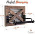 Autumn Alley Rustic Farmhouse Toilet Paper Holder - Rustic Country Bathroom Decor - Industrial Decorative Accessories - Warm Brown Wood, Galvanized Metal & Black Metal - Adds Rustic Charm