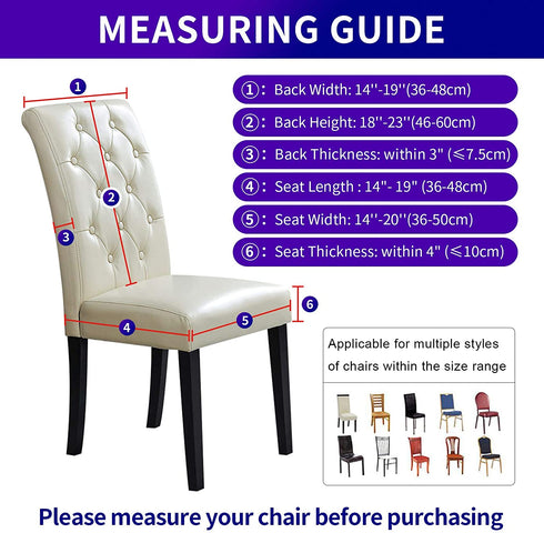 Howhic Stretch Chair Covers for Dining Room Set of 4, Removable Washable Dining Room Chair Covers, Dining Chair Slipcovers Seat Protector, Great for Home and Banquet Decor (Periwinkle Blue, 4 Pack)