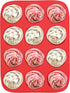 Silicone Muffin Pan- Nonstick Cupcake/Muffin/Brownie Reusable Baking Tray- Microwave, Oven, Freezer, Dishwasher Safe Bakeware (12 Cups) by Chef Buddy