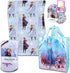 Classic Disney Frozen Sleepover Set for Girls ~ 5 Pc Bundle with 45 x 60 Inch Anna and Elsa Fleece Blanket, Tote Bag, 300 Stickers, More | Bedroom Decor Kids, Toddlers, set, bedding