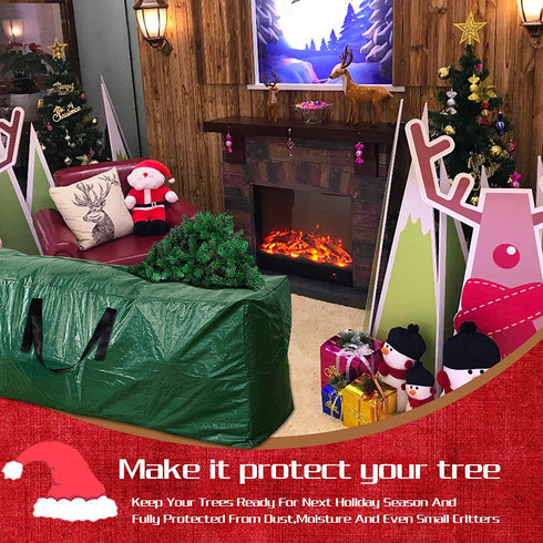 Cokacot Christmas Tree Storage Bag, Fits Up to 9 Foot Artificial Xmas Dissembled Tree, Waterproof Material Protects from Dust, Moisture and Insect (65" x 21" x 30")