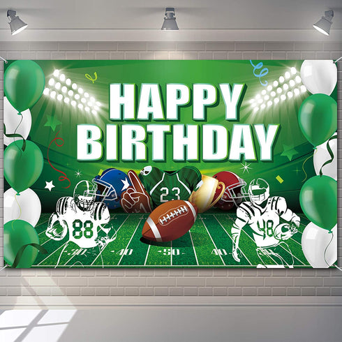 Football Party Decorations Favors Football Birthday Backdrop Banner supplies Super Football Bowl Game Sports Fan Supplies Football Themed Boy Birthday Party Favors Photo Booth Props Wall Hanging