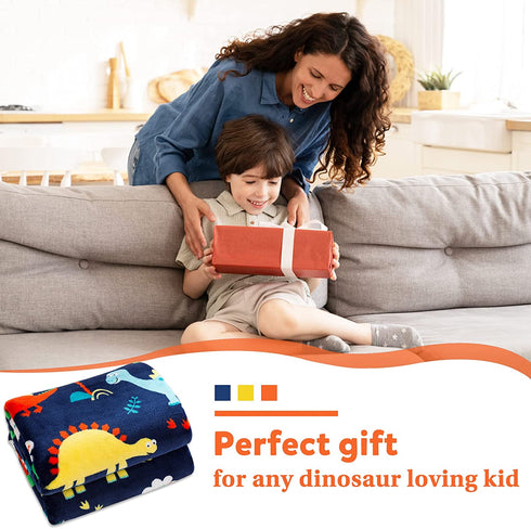 Mermaker Dinosaur Blanket for Boys, Dinosaur Toddler Blanket for Boys and Girls, Cute Dinosaur Blankets for Kids, Toddler Boys Blanket Soft Dinosaur Fleece Kids Blanket for Toddler Bed (50x60 inch)