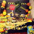 MATTTIME Construction 2nd Birthday Banner Cake Cupcake Topper Terrible Two Traffic Sign Cutouts Dump Truck Party Decoration 2 Years Old Supplies