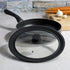 Goodful Universal Lid for Pots, Pans and Skillets, Tempered Glass Steam Vented, Graduated Silicone Rim Fits 9.5" to 12" Cookware, Replacement Top, Large, Black