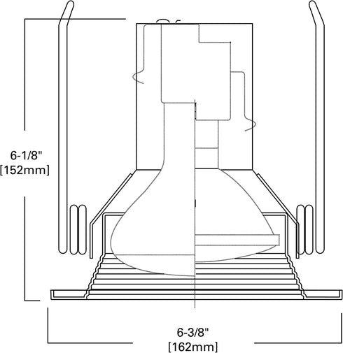 HALO 5001P, 5" Trim Baffle White Trim with White Baffle