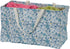 Household Essentials 2244 Krush Canvas Utility Tote | Reusable Grocery Shopping Laundry Carry Bag | White With Floral Design, 22" L X 11" W X 13" H