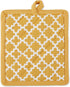 DII Lattice Basics Collection Kitchen Essentials, Oven Mitt & Potholder Set, Honey Gold, 2, Piece