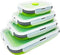 Set of 4 Collapsible Silicone Food Storage Container, Leftover Meal box For Kitchen, Bento Lunch Boxes, BPA Free, Microwave, Dishwasher and Freezer Safe. Foldable Design Saves Your Space.