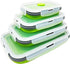 Set of 4 Collapsible Silicone Food Storage Container, Leftover Meal box For Kitchen, Bento Lunch Boxes, BPA Free, Microwave, Dishwasher and Freezer Safe. Foldable Design Saves Your Space.