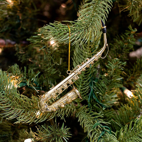 Broadway Gifts Gold Saxophone Christmas Tree Ornament Decoration 4.5 inches