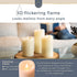 Simply Collected Flickering Flameless Candles Battery Operated with Timer, 800+ Hours Realistic 3D Moving Flame, Battery Candles, Electric LED Candle, Real Wax Pillar, Unscented | White - 3x5 Inches