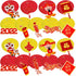 HOWAF 2022 Chinese New Year Hanging Decorations, 30pcs Red Gold Chinese New Year Hanging Swirls and Lion Dance Lantern Firecracker Tiger Banner Set for Spring Festival New Year Home Party Decorations