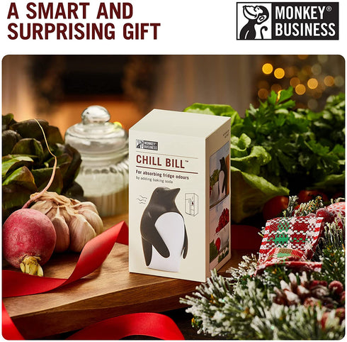 Chill Bill Refrigerator Deodorizer | Soda Holder for Refrigerator | Cute Fridge Deodorizer | Refrigerator Odor Eliminator | Fun Kitchen Gadgets | Baking-Soda Fridge Smell Remover | by Monkey Business