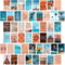 WOONKIT Peach Teal Wall Collage Kit Aesthetic Pictures, Collage Kit for Wall Aesthetic, Aesthetic Wall Collage, Cute Room Decor for Teen Girls, Trendy Teen Peach Teal Collage Kit, 50pcs 4x6 inch