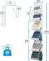 Over The Door Purse Organizer & Storage (2Pack) Handbag Organizer with 6 Easy Access Deep Pockets - Durable Metal Hooks, Handbag Organizer with Clear Pockets -Ideal for Scarf, Umbrella/Accessories Etc