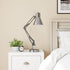 Lavish Home (Brushed Steel Architect Desk Lamp-LED Task Adjustable Swing Arm for Home and Office-Includes Energy Efficient Light Bulb, 23 L x 6.5 W x 34 H