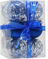 Sleetly Blue Ornaments for Christmas Tree Shatterproof Ball Decorations, 3.15", Set of 12