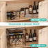 HapiRm Stackable Cabinet Shelf Kitchen Cabinet Organizers and Storage,Kitchen Pantry Shelves Organizer,Safety guardrail Kitchen Counter Bedroom Bathroom Accessories,Stainless Steel,2 Pack,Bronze