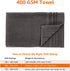 Amazon Basics Cosmetic Friendly Towel Set - 8-Piece Set, Stony Slate