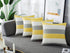 AmHoo Pack of 2 Farmhouse Stripe Check Throw Pillow Covers Set Case Cotton Linen Decorative Pillowcases Cushion Cover for Couch Bench Sofa 20x20Inch Yellow Beige