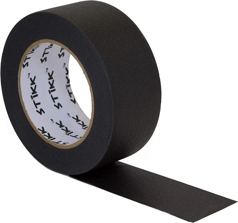 1 Pack 2" inch x 60yd STIKK Black Painters Tape 14 Day Easy Removal Trim Edge Finishing Decorative Marking Masking Tape (1.88 in 48MM)