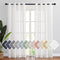 NICETOWN White Semi Sheer Linen Curtains 84 inch Length 2 Panels Set, Grommet Semitransparent Balance Privacy & Light Vertical Flax Sheer Drapes for Bedroom / Living Room, W52 x L84