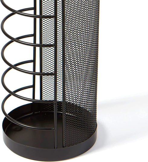Mind Reader Mini Umbrella Stand Rack Holder for Home and Office, Black