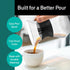 Coffee Gator Pour Over Coffee Maker - 10.5 oz Paperless, Portable, Drip Coffee Brewer Pour Over Set w/ Glass Carafe & Stainless-Steel Mesh Filter, Black