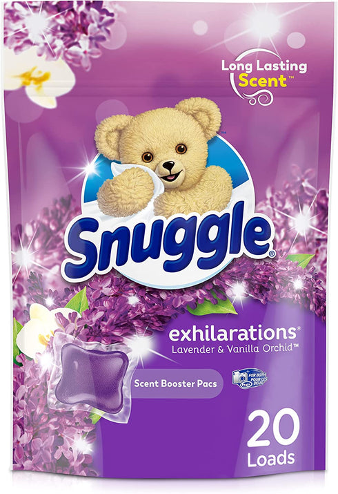 Snuggle Laundry Scent Boosters Concentrated Scent Pacs, Lavender Joy, Pouch, 20 Count