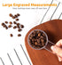 Plastic Clear Measuring Cups Set: U-Taste 5 Pieces Transparent Visual Tritan Nesting Food Measure Cups with Large Engraved Measurements and Snap-Nest Buttons for Dry Liquid Ingredients Baking Cooking