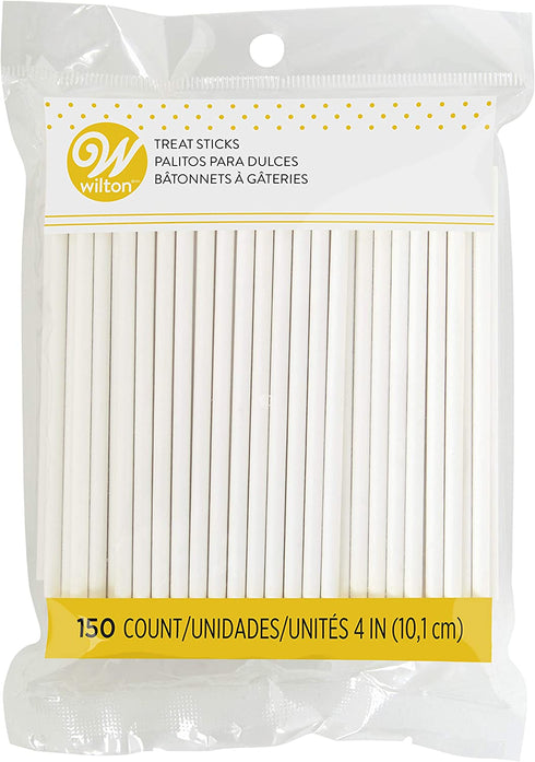 Wilton 4-Inch White Lollipop Sticks, Cake Pop Sticks, 150-Count