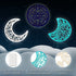 5 Pieces Moon Phase Wall Decor Boho Wood Moon Appearance Wall Art Decorations Hanging Nordic Bohemian Moon Interior for Living Room Bedroom Apartment Home