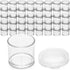 DecorRack 40 Plastic Mini Containers with Lids, 0.5oz, Craft Storage Containers for Beads, Glitter, Slime, Paint or Seed Storage, Small Clear Empty Cups with Lids (40 Pack)