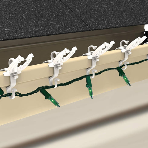 Commercial Christmas Hardware 9060-99-5635 Deluxe Shingle/Gutter Light Clips, White