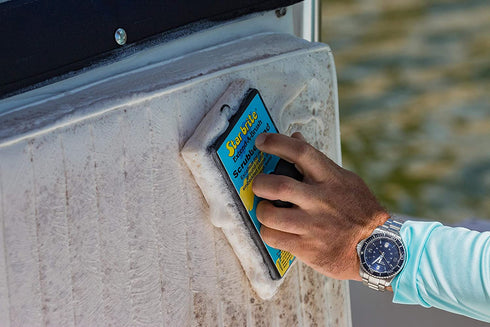 Star brite Extend-A-Brush Scrubber Pad - Available In 3 Textures - Removable Ergonomic Grip Attaches to Extending Pole Via Star brite's Adjustable Knuckle