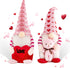 Gnomes Valentine Day Decorations Plush - 2 PCS Mr. and Mrs. Scandinavian Tomte Doll Valentines Gift for Home Table Ornaments