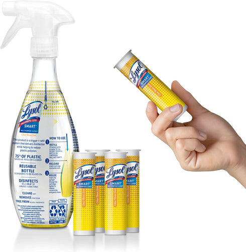 Lysol Smart Multipurpose Disinfecting Spray Cleaner Kit, Citrus Breeze, For Disinfecting & Cleaning, 5pc Set‹, Packaging May Vary