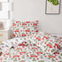 Kids Quilts Set King Size, Boy Tree Bedding Lightweight Reversible Red Bus Cartoon Bedspread Coverlet Gift Teens Child Holiday Decor (Red White, King)