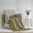 BOURINA Throw Blanket Textured Solid Soft Sofa Throw Couch Cover Knitted Decorative Blanket, 50"x60" Olive
