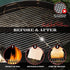 Wood Grill Scraper - Wooden Alternative for A BBQ Grill Brush, Made from Natural Beech Hardwood - Uses The New EasyShape Technology for Safe Cleaning & Bristle Free Barbecue