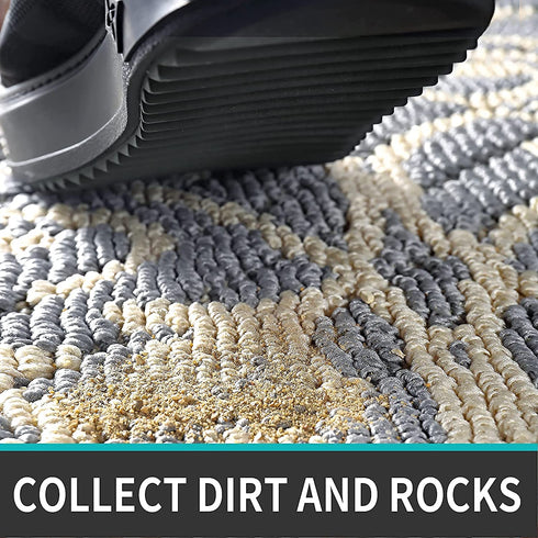 DEXI Door Mat Indoor Rugs for Entryway Floor Mats Inside Doormat Front Entrance Rug Entry Non Slip Washable,19.5"x31.5",Gray