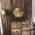 Emfogo Decorative Rustic Wall Mirror with 14 inch Hexagon Wood Framed Mirror for Bathroom,Bedroom,Over Door ,Farmhouse,Vanity, Living Room,Entryway Wall Decor