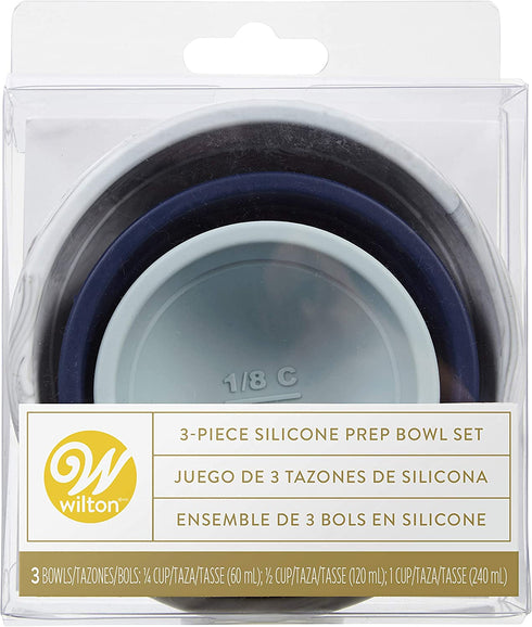 Wilton Stylish Silicone Prep Bowl Set, 3-Piece
