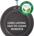 Rachael Ray Cucina Hard Anodized Nonstick Griddle Pan/Flat Grill, 11 Inch, Gray with Agave Blue Handle