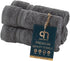 Qute Home 4-Piece Washcloths, Bosporus Collection 100% Turkish Cotton Premium Quality Towels for Bathroom, Quick Dry Soft and Absorbent Turkish Towel, Set Includes 4 Wash Cloths (Grey)