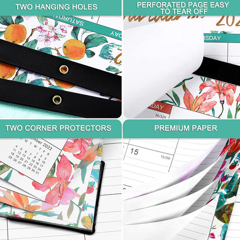 2022-2023 Desk Calendar €“ 18 Monthly Large Desk / Wall Calendar 2022 Planner, Jan 2022 - Jun 2023, 12'' x 17" Tearable Desk Calendar 2022, Corner Protectors, Hanging Holes, Ample Lined Blocks ? Notes